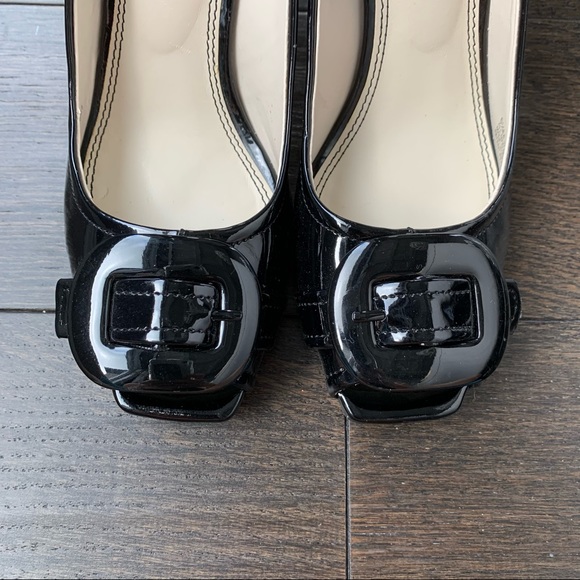 Nickels Size 6.5 Black Shiny 3 Inch High Heels - Picture 3 of 11